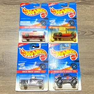 VINTAGE 1996 HOT WHEELS Race Truck Series Complete Set #1-4 Sealed
